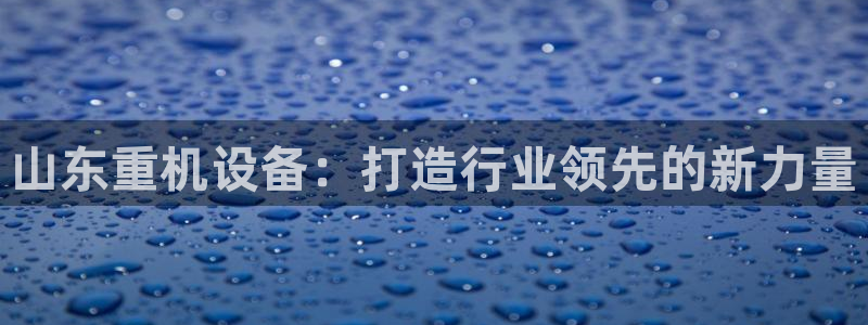 代理辉达娱乐开户注册：山东重机设备：打造行业领先的新力量