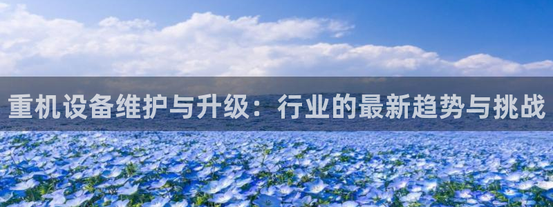辉达娱乐app：重机设备维护与升级：行业的最新趋势与挑战