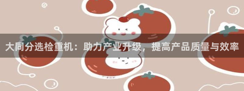代理辉达娱乐官方网址：大同分选检重机：助力产业升级，提高产品