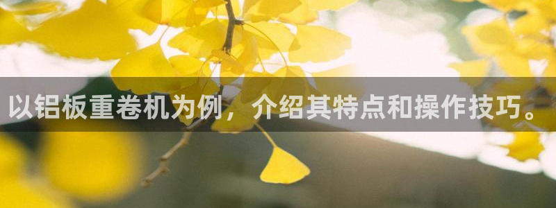 正规辉达娱乐官方网址：以铝板重卷机为例，介绍其特点和操作技巧