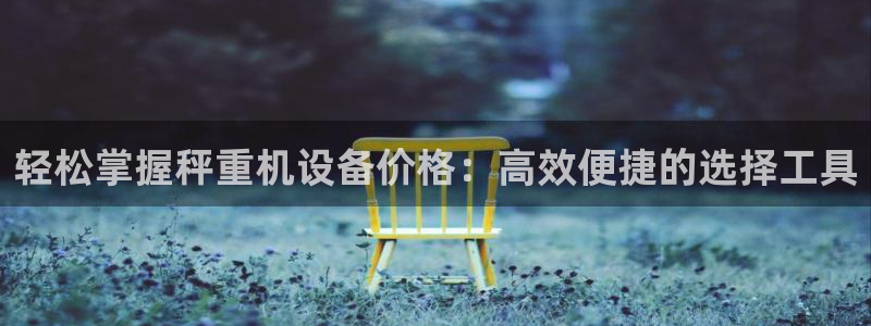辉达娱乐重庆时时彩：轻松掌握秤重机设备价格：高效便捷的选择工