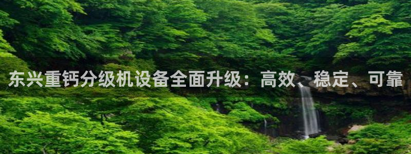 辉达娱乐加q75775稳定：东兴重钙分级机设备全面升级：高效