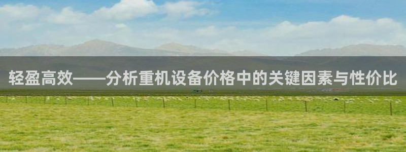 辉达娱乐ag游戏平台：轻盈高效——分析重机设备价格中的关键因